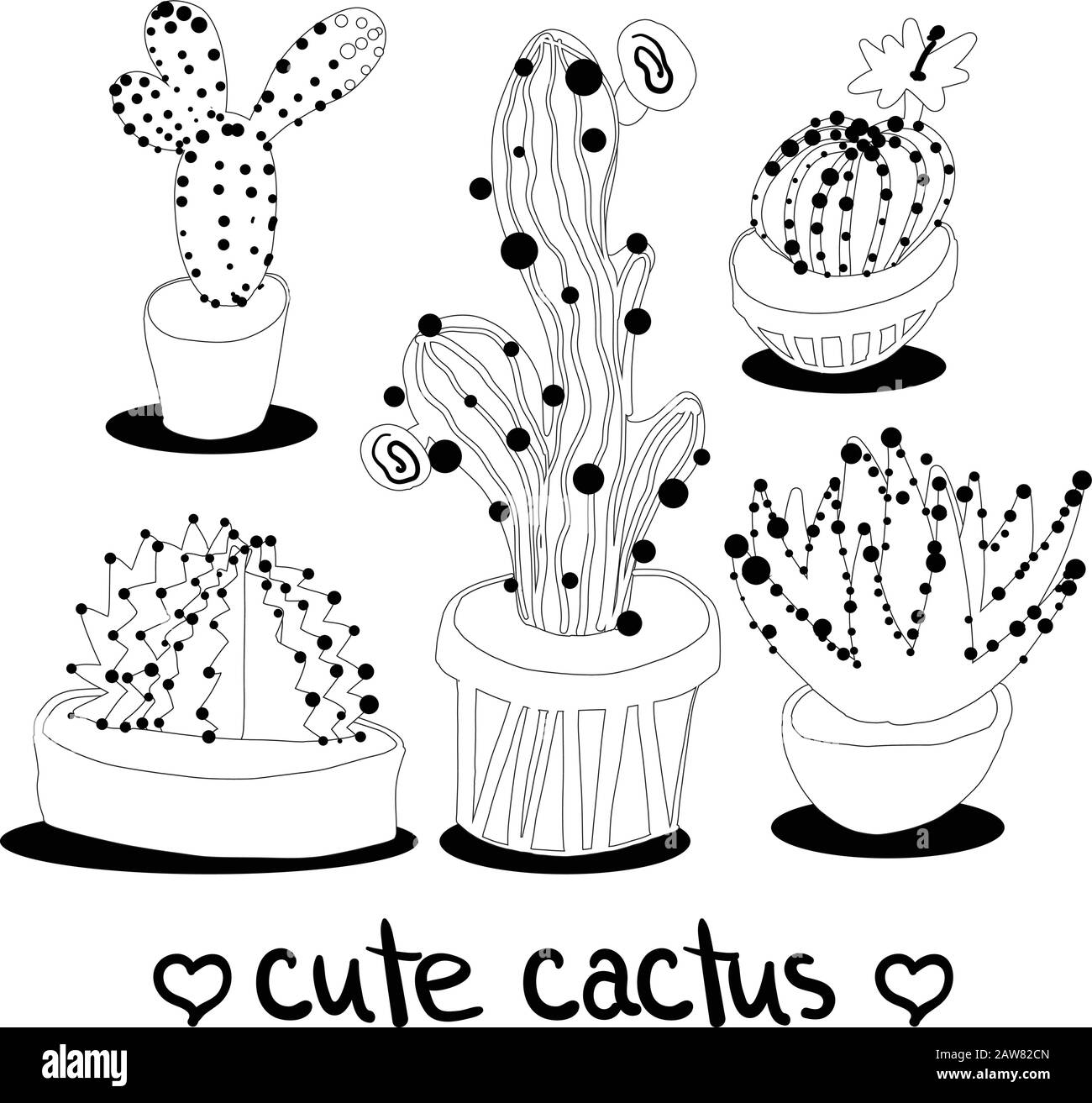 Cactus-Vektorgrafiken Stock Vektor