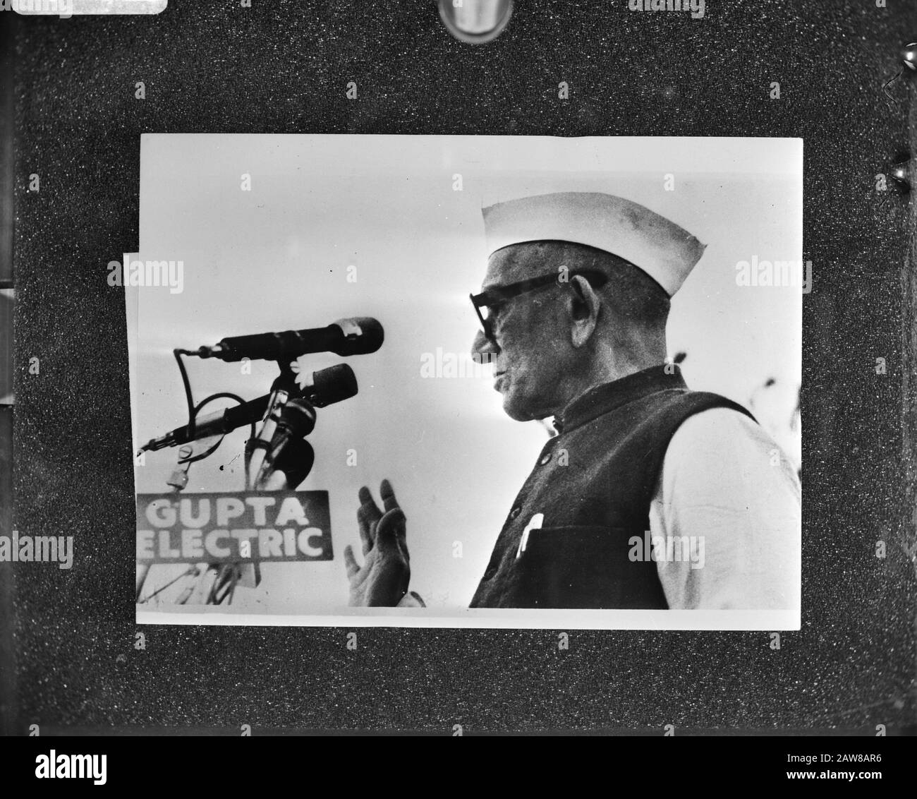 Wahlen in Indien Oppositionsführer Morarji Desai (Janata Party) Datum: 21. März 1977 Ort: Indien Stichwörter: Oppositionsführer, Politiker, Wahlen Personenname: Desai, Morarji Stockfoto
