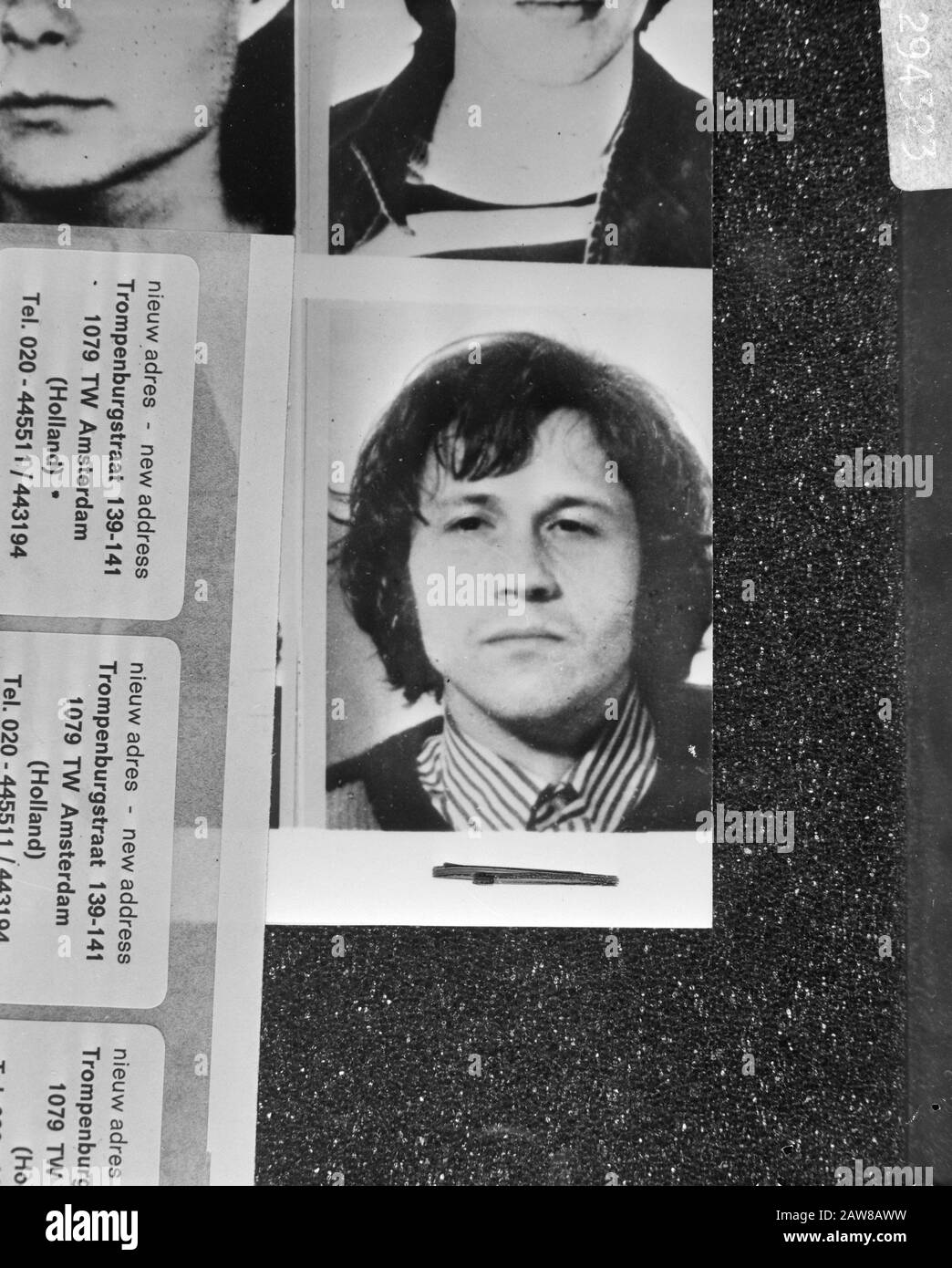 RAF-Mitglied Christoph Wackernagel einer der Aufnahmen in Amsterdam Datum: 11. November 1977 Ort: Amsterdam, Noord-Holland Stichwörter: Mitgliedseinrichtung Name: RAF Stockfoto