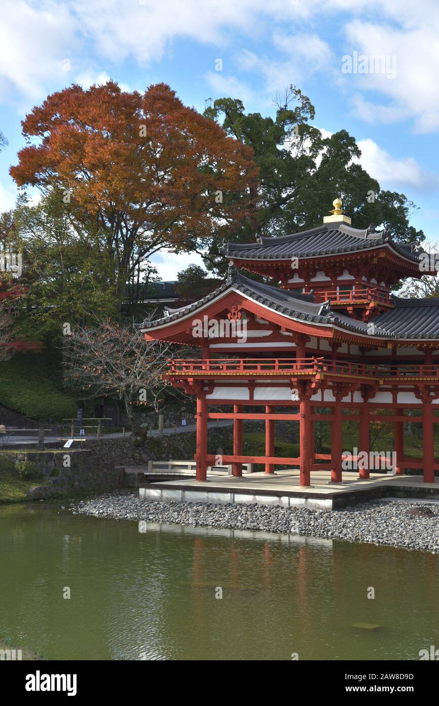 Byodo-in-Tempel (Phoenix Hall) in Uji, Kyoto Stockfoto
