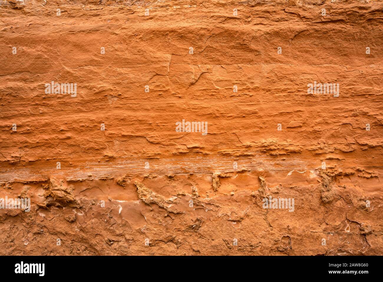 Details zur Sandsteinmauer im Horseshoe Canyon, Canyonlands National Park, Utah, USA Stockfoto