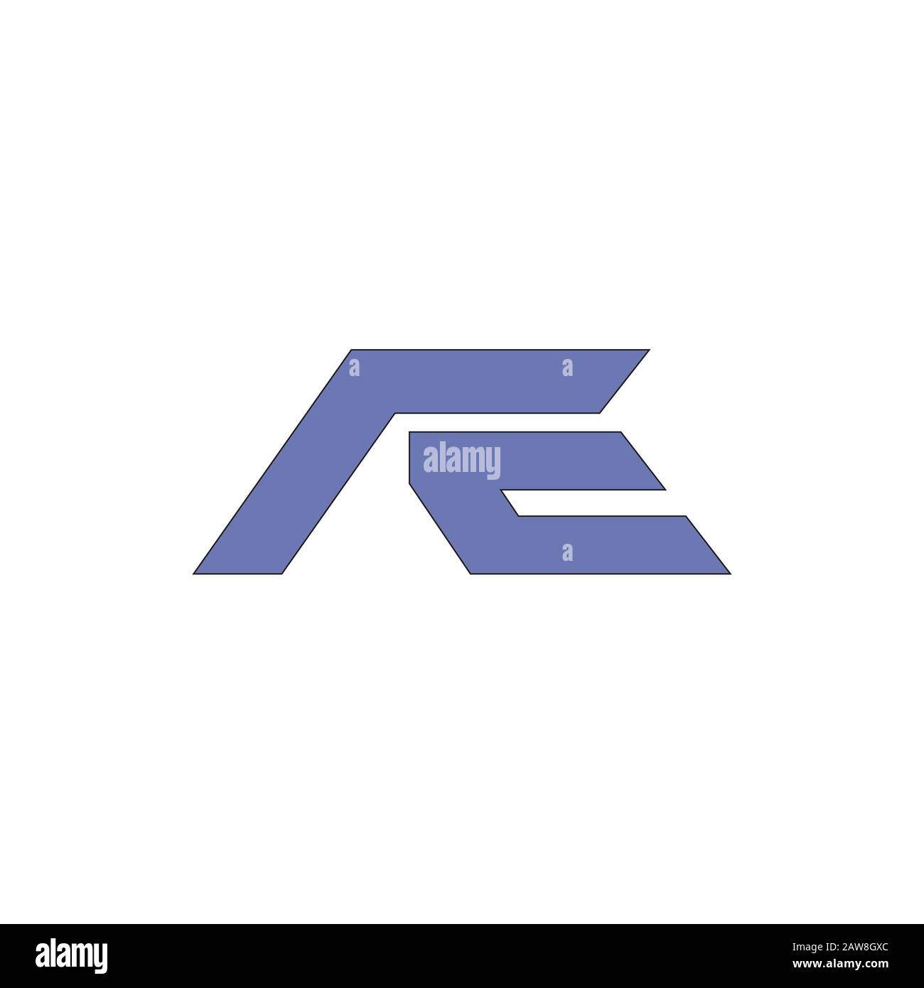 Anfangsbuchstabe ae oder EA Logo Designvorlage Stock Vektor