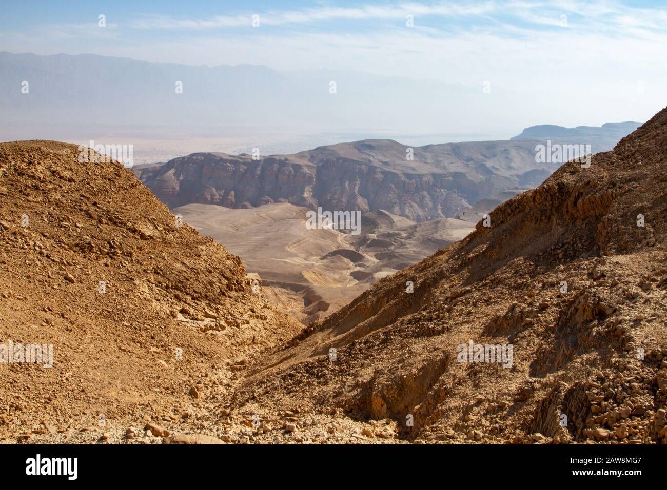 Shkhoret Canyon, ein Wadi in die Berge von Eilat, Israel Stockfoto