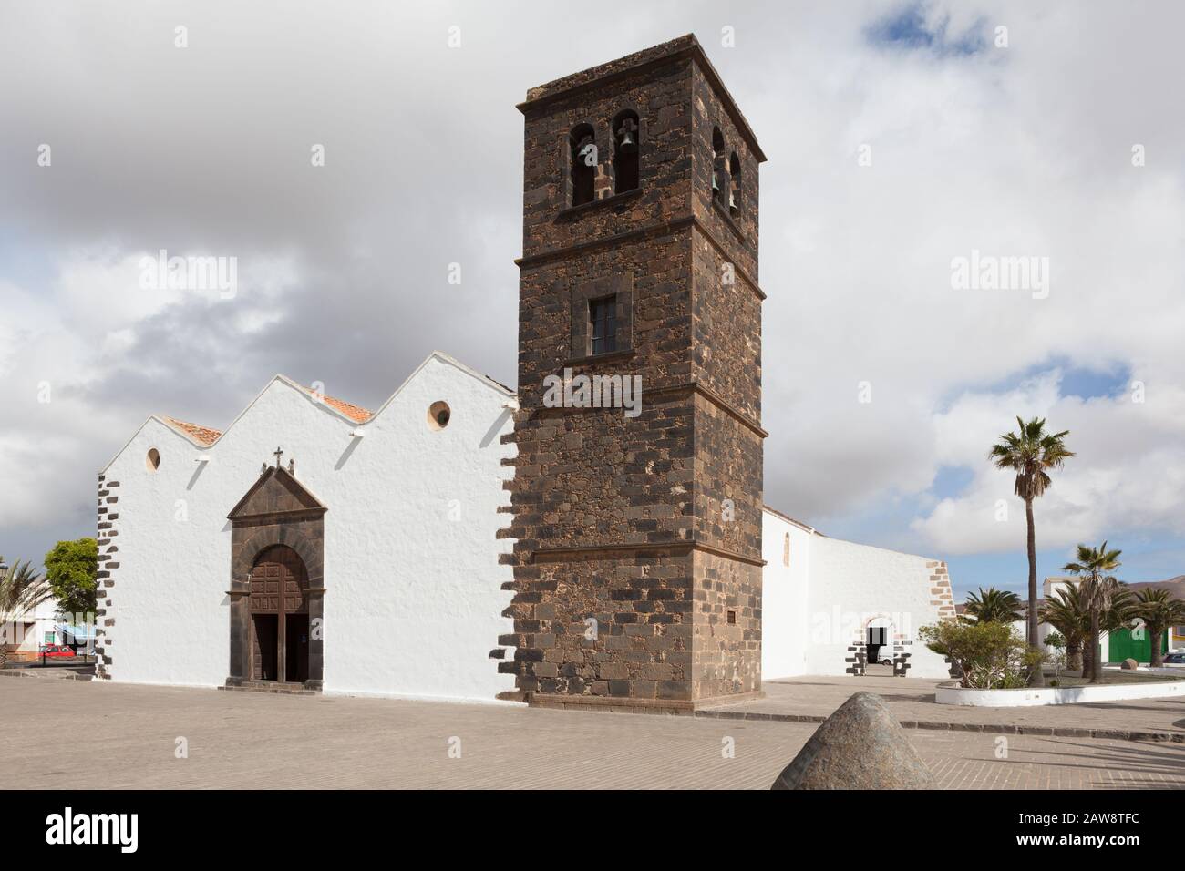 Iglesia de Nuestra Senora de la Candelaria, La Oliva, Fuerteventura, Kanarische Inseln Stockfoto