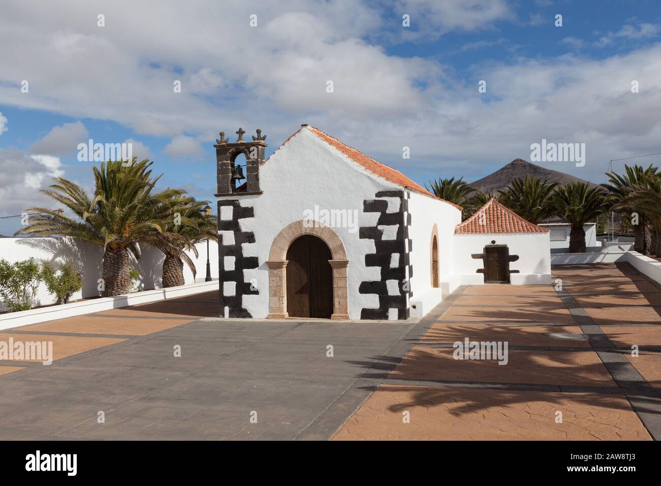 Ermita de Nuestra Señora de la Caridad, Tindaya, Fuerteventura, Kanarische Inseln Stockfoto