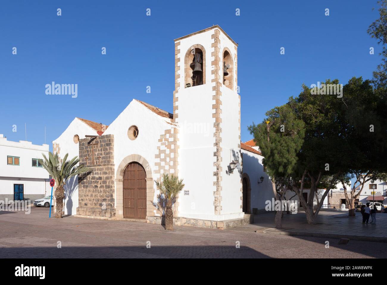 Iglesia de San Miguel Arcángel, Tuineje, Fuerteventura, Kanarische Inseln Stockfoto