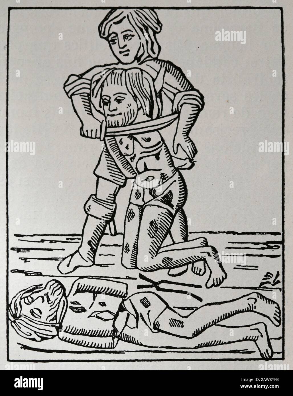 Brigandage escene. Aktiv in Katalonien (Spanien) zwischen dem 16. Und 17. Jahrhundert. Coplas des Dichters Pere Giberga (16. Jahrhundert). Stockfoto