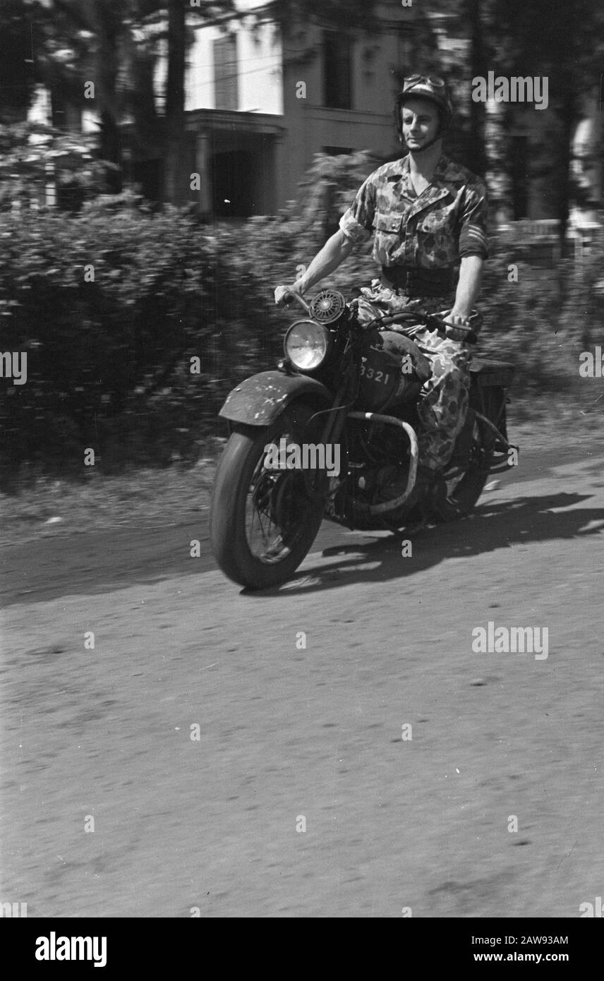 Versandreiter. Daemons Trie Skills Motorrad Fahrt Datum: 01.01.1947 Ort: Indonesien Niederländische Ostinseln Stockfoto