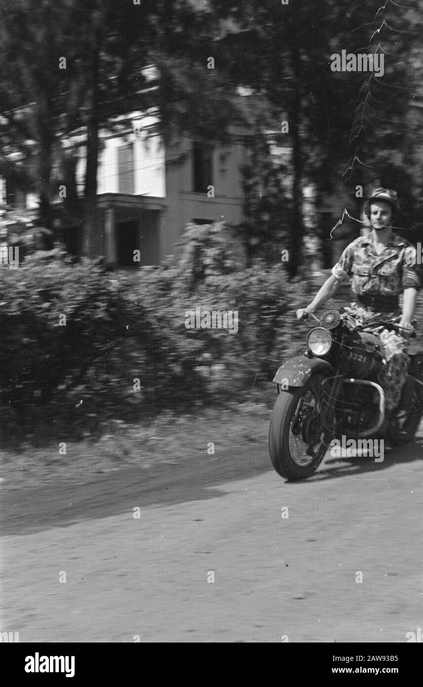 Versandreiter. Daemons Trie Skills Motorrad Fahrt Datum: 01.01.1947 Ort: Indonesien Niederländische Ostinseln Stockfoto