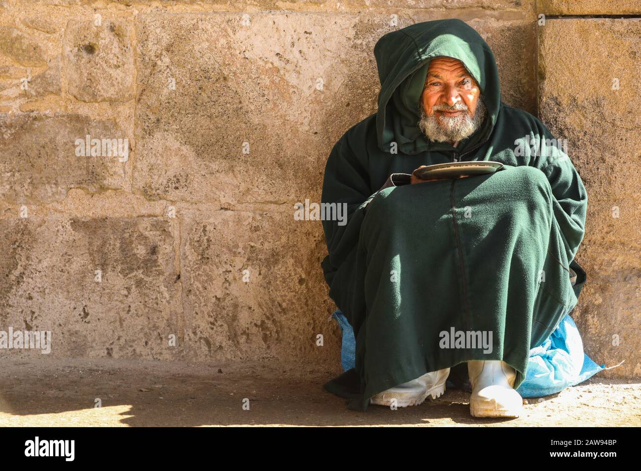 Obdachlose in Essaouira, Marokko Stockfoto