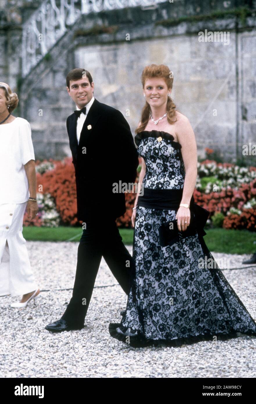Sarah Ferguson, Herzogin von York und Prinz Andrew besuchen Bordeaux, Frankreich Juni 1987 Stockfoto