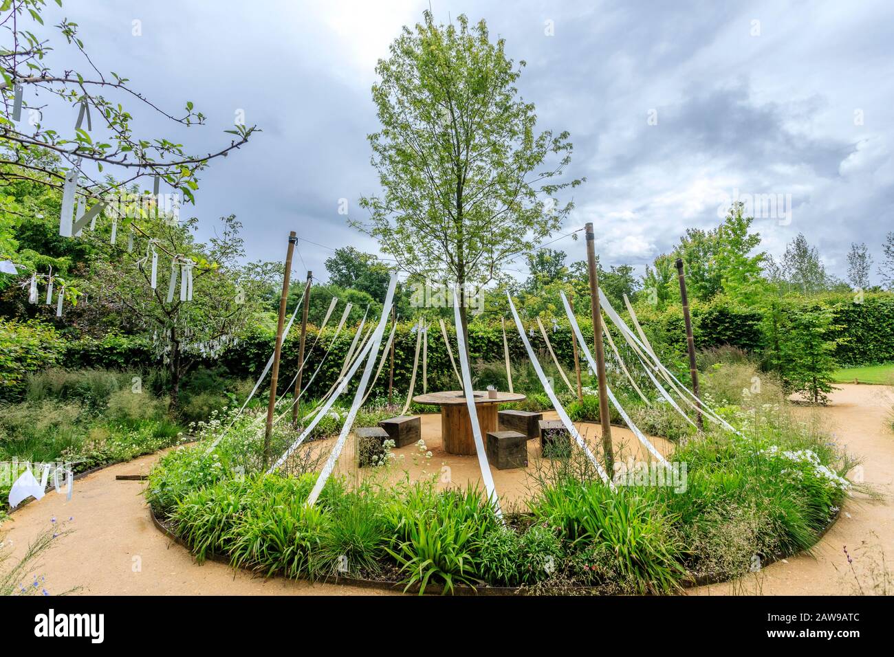 Frankreich, Loir et Cher, Loire-Tal, das von der UNESCO zum Weltkulturerbe ernannt wurde, Chaumont sur Loire-Gebiet, Domäne von Chaumont sur Loire-Tal, Internationales Gartenfestival Stockfoto
