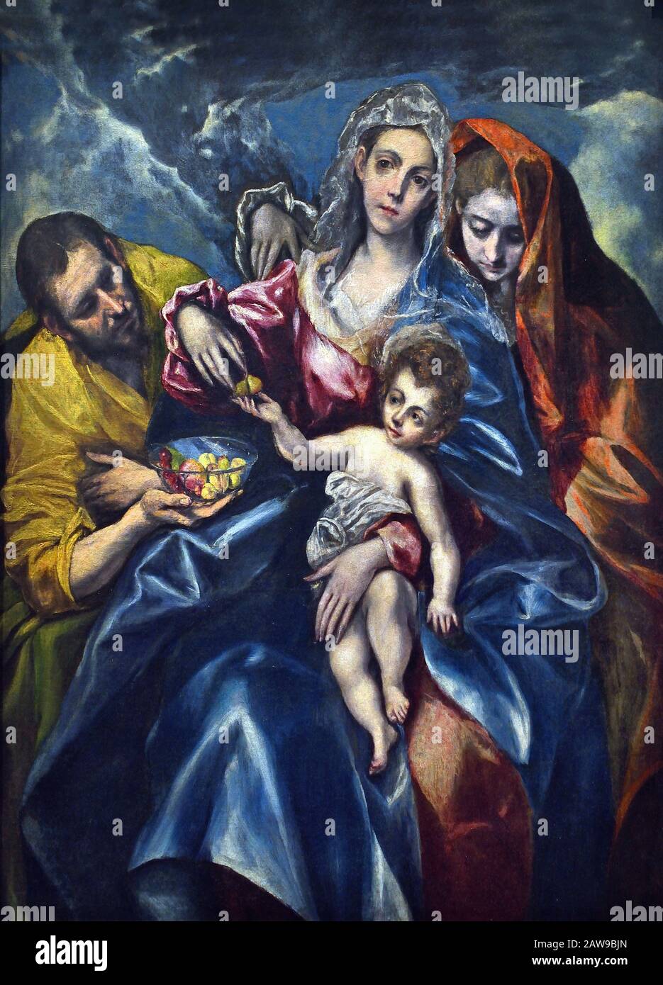 Die heilige Familie mit der Heiligen Maria Magdalena 1600 El Greco (Domenikos Theotokópoulos) 1541- 1614, 17., Jahrhundert, Spanien, Spanisch, Griechisch, Griechenland. Stockfoto