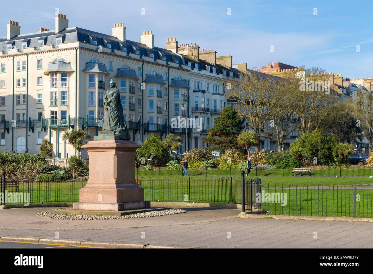 Warrior Square, Queen victoria I Statue, ST leonards, hastings, East sussex, UK Stockfoto