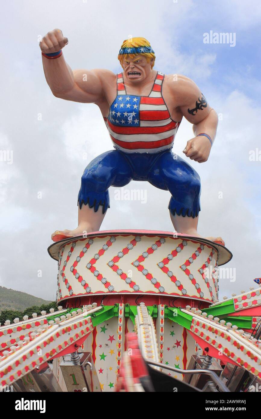 Statue auf einem Float im Karneval von Santa Cruz, auf Tenera Stockfoto