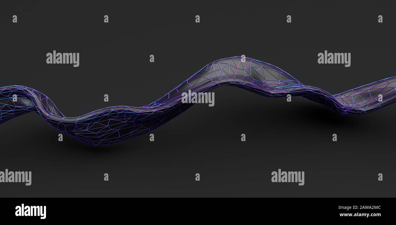 Abstrakte 3D gerenderte Illustration, modernes Hintergrunddesign Stockfoto