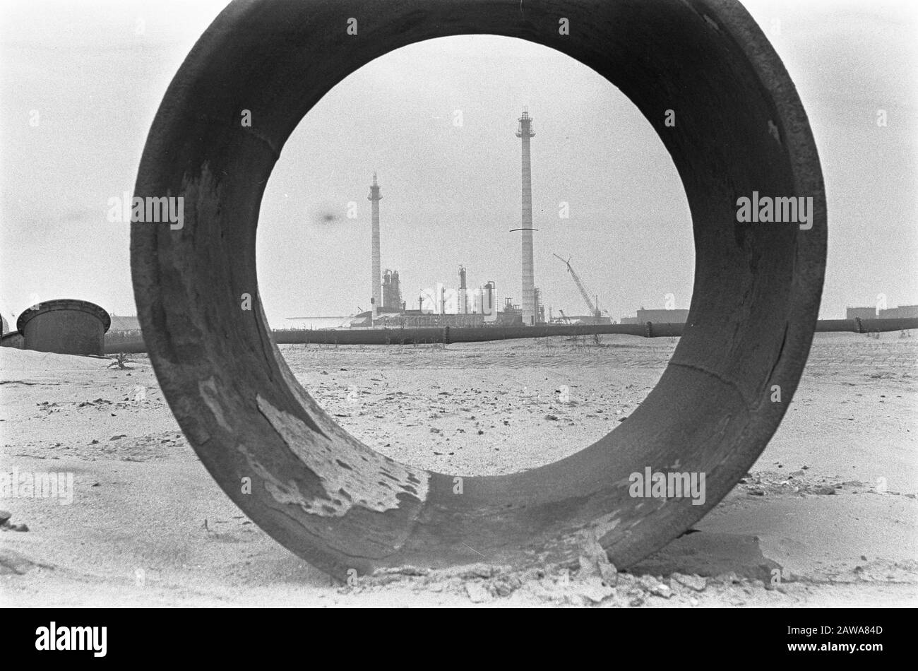 Gründung von Europoort für Supertanker Shell-Datum: 27. Mai 1963 Standort: Europoort, Rotterdam-Stichwörter: Bau, Hafeneinrichtung Name: Europoort Stockfoto