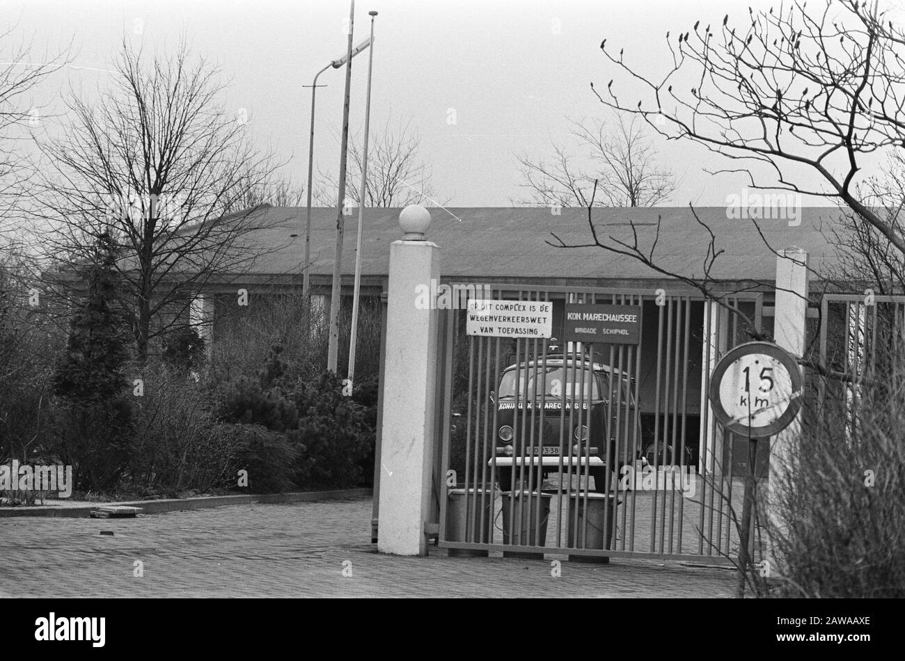 Staatliche Polizeikasernen Badhoevedorp Datum: 8. März 1974 Standort: Badhoevedorp Stichwörter: Kaserne Stockfoto