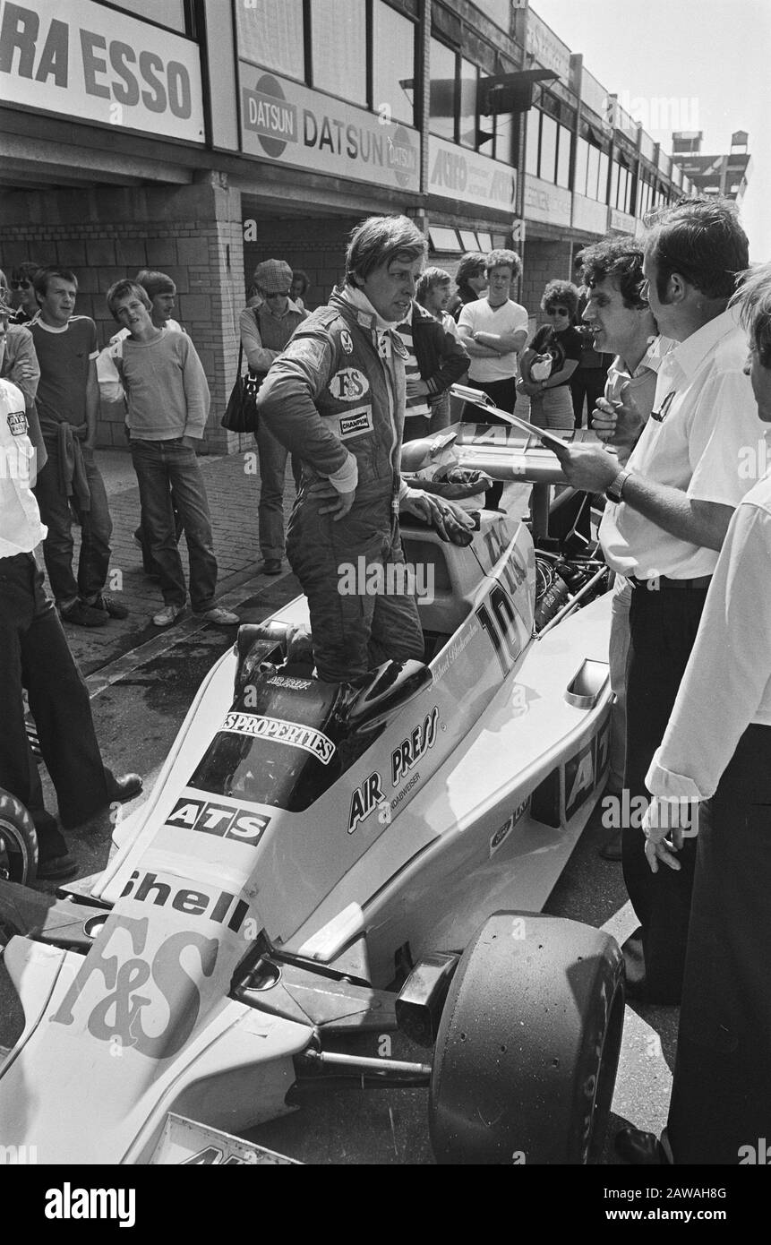Michael Bleekemolen testet ATS-CAR Grand Prix in Zandvoort Datum: 15. August 1978 Standort: Nordholland, Zandvoort Schlüsselwörter: Rennwagen, Tests Stockfoto