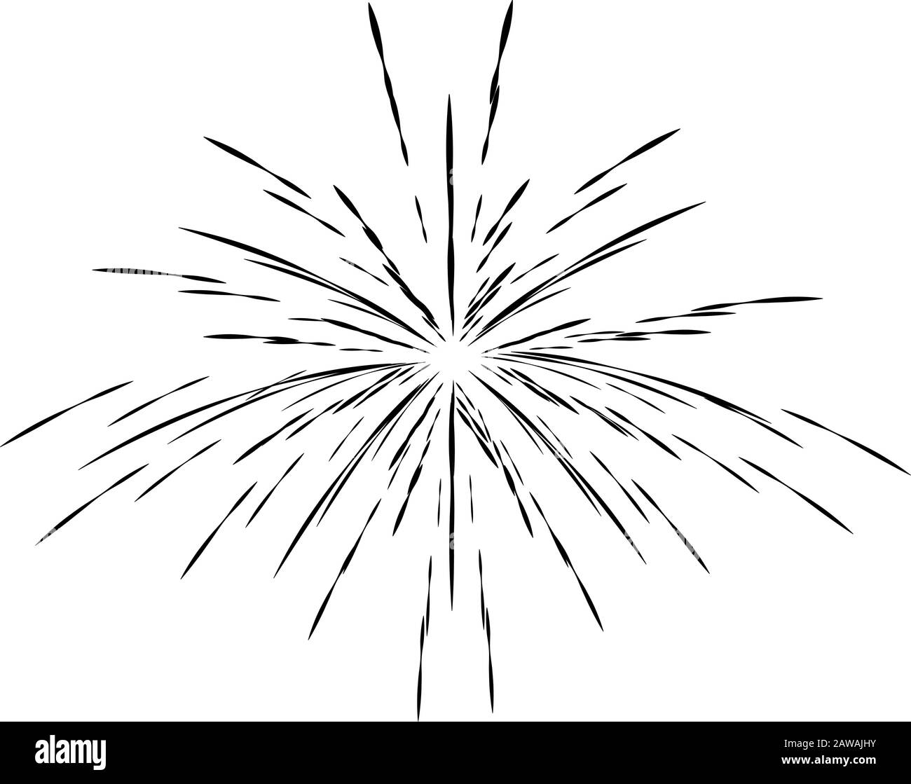 Isoliertes Farbfeuerwerk Stock Vektor