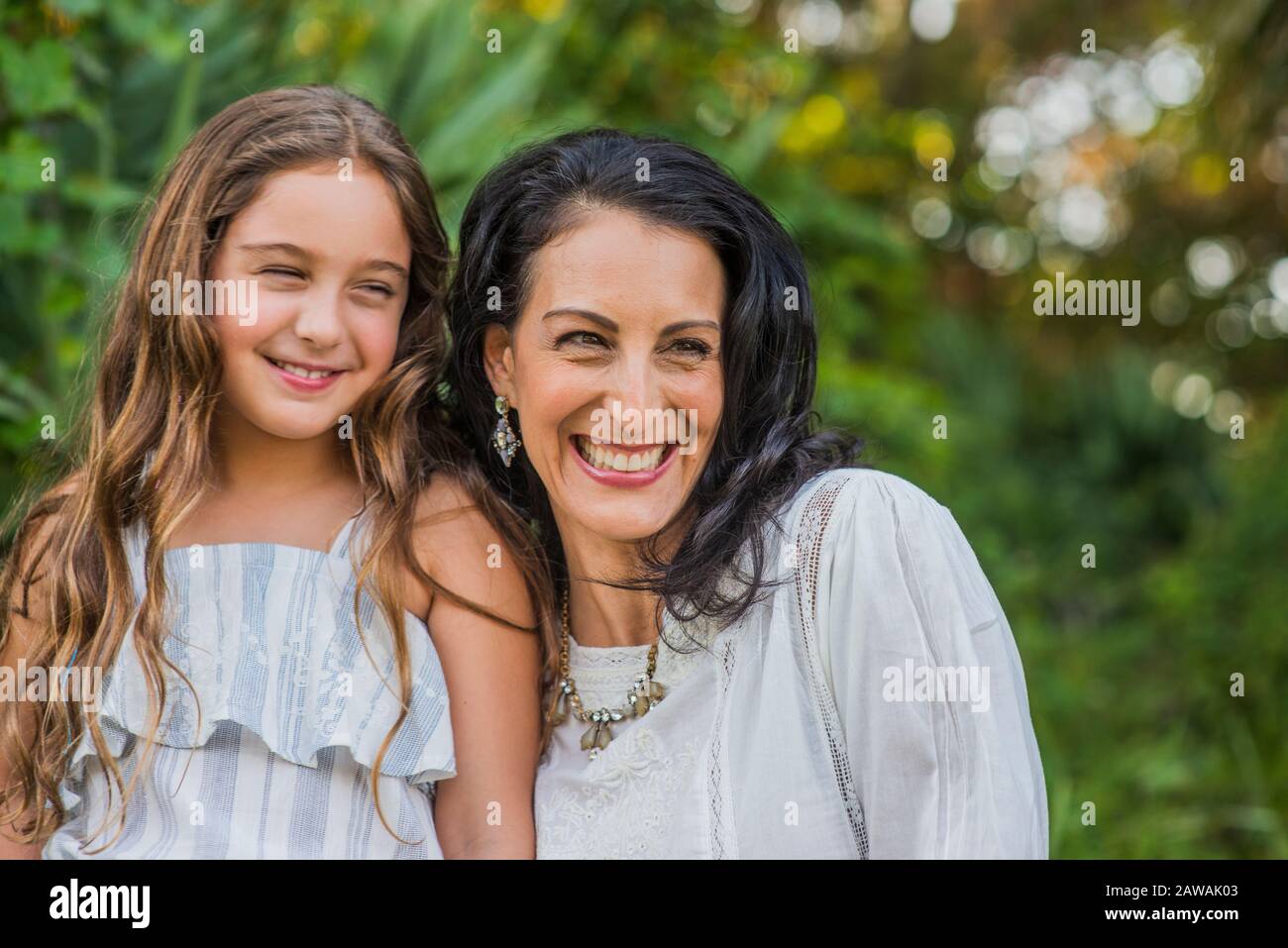 Glückliche Mutter und Tochter Zeit Stockfoto