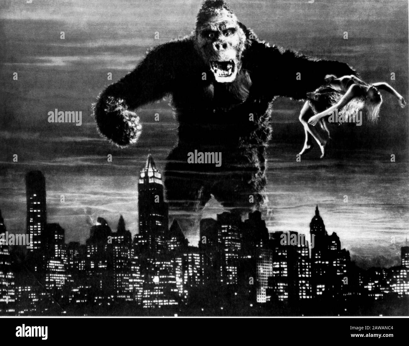 1933, USA : Pubblicity still for the Movie KING KONG by Merian Cooper and Ernest Beaumont Schoedsack , with FAY WRAY , from a Novel von EDGAR WALLAC Stockfoto