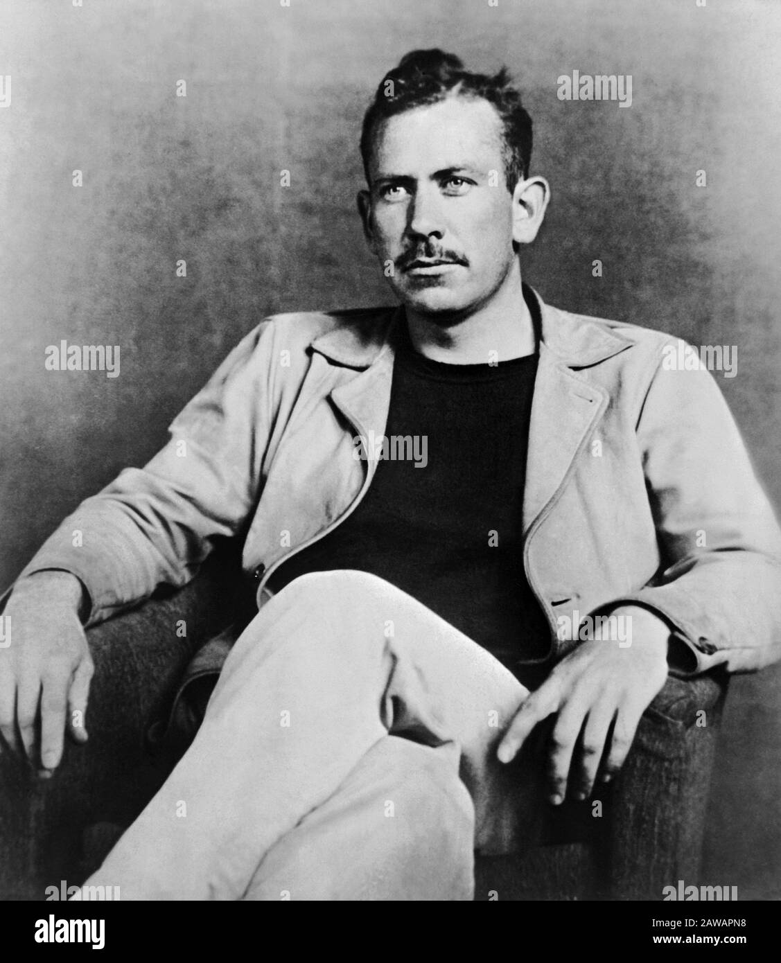 1945 Ca, USA: Der amerikanische Schriftsteller JOHN STEINBECK ( Salinas, 1902 - New York, 1968 ), Nobelpreisträger für Literatur 1962 . - LETTERATO - SCRITTORE - LETT Stockfoto