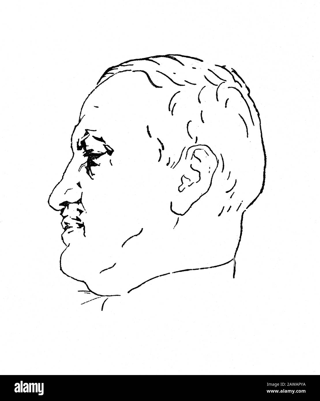 1935 , ITALIEN : Der italienische playwriter und Schriftsteller LUIGI ANTONELLI (* 1877; † 1942), Porträtkarikatur von MINIACI . Verheiratet mit Frau playwriter und w Stockfoto