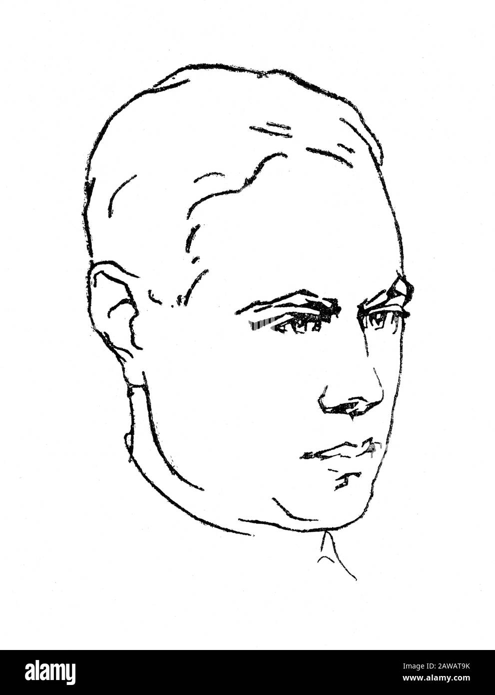 1935 , ITALIEN : Der italienische Faschist, Journalist, Theaterkritiker und Schriftsteller GUIDO Stacchini (* 1897; † 1969), Portraitkarikatur von MINIACI Stockfoto