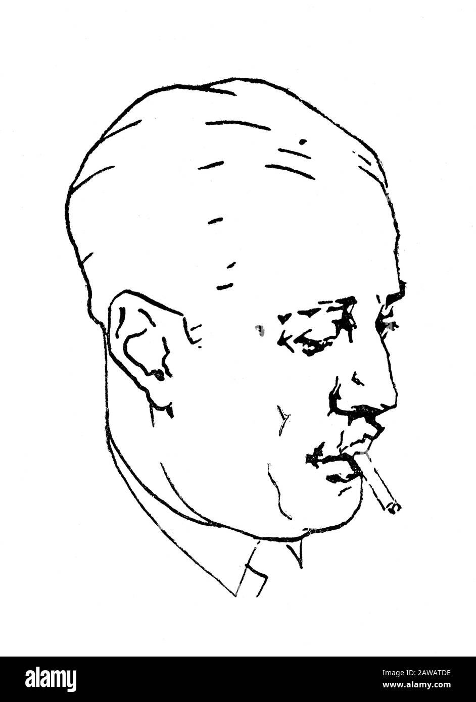 1935 , ITALIEN : Der italienische Theaterautor, Drehbuchautor und Schriftsteller CESARE GIULIO VIOLA (* zwischen dem Jahr 1880-1958 in Rom), Karikatur von MINIACI . Autor von subjec Stockfoto