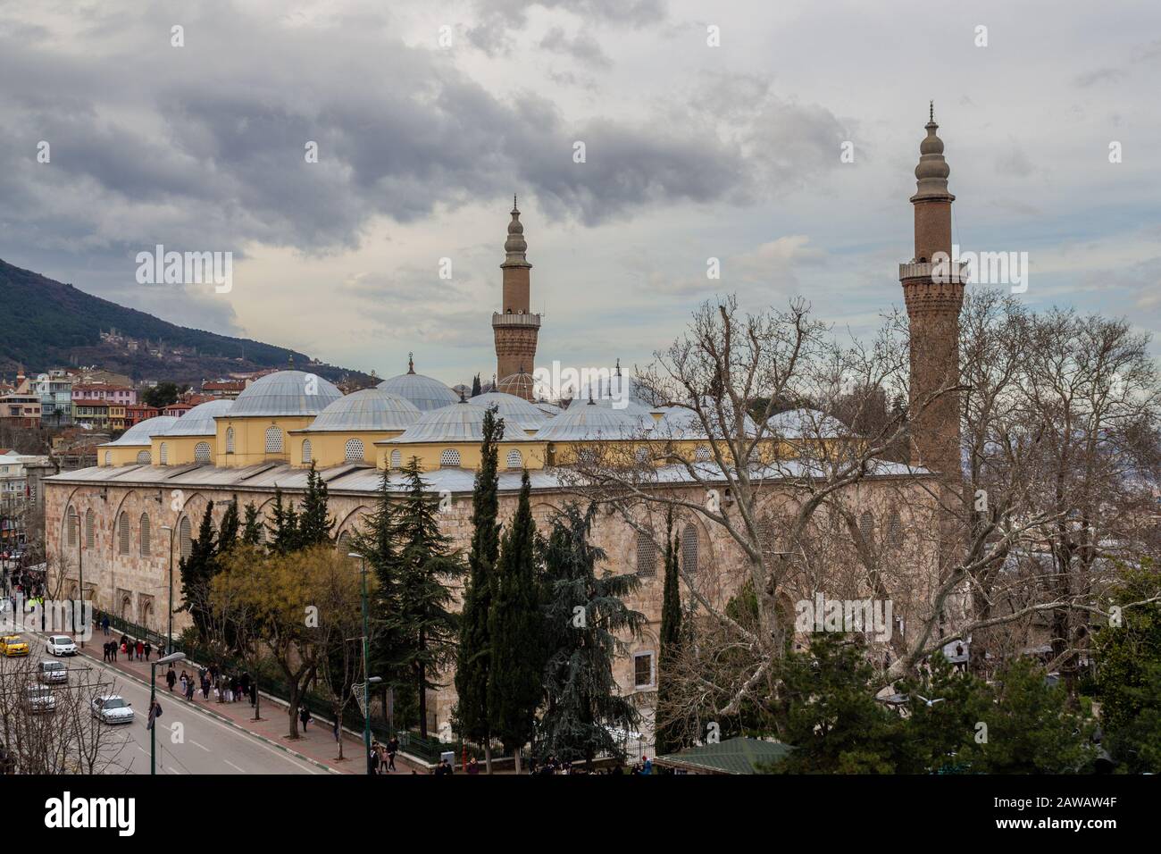 Ulu Moschee ( Ulu Cami ) Bursa, Türkei Außenansicht Stockfoto