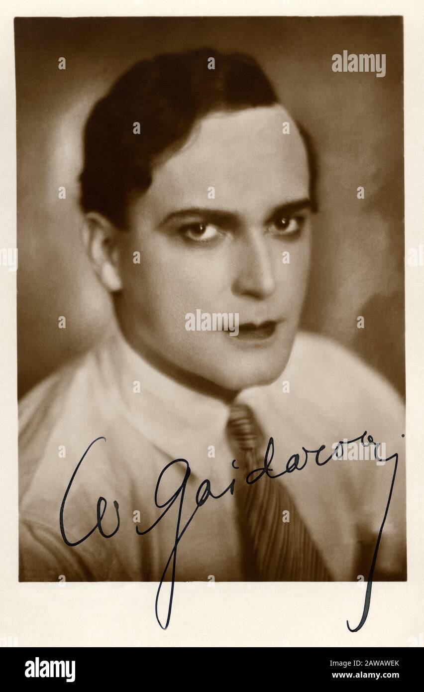 1925 Ca, USA: Der russische Stummfilm-Schauspieler WLADIMIR GAIDAROW (* 1893; † 1976). Foto von Atelier Hanni Schwarz, Berlin . - Vladimir Gajdarov - Eug Stockfoto