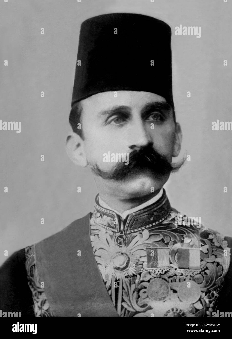 1914 Ca, ÄGYPTEN: Der KHEDIVE Sultan von ÄGYPTEN Prinz HUSSEIN KAMEL (* um 185.1917 in der Familie von Mehemet Alì; † nach 1917 in Khedive Isma'il Pas) war der Sohn von Khedive Isma'il Pas Stockfoto