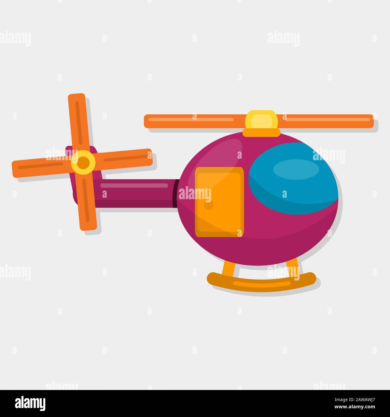 Hubschrauber isoliert für Transport Symbol Konzept Vektor Illustration Stock Vektor