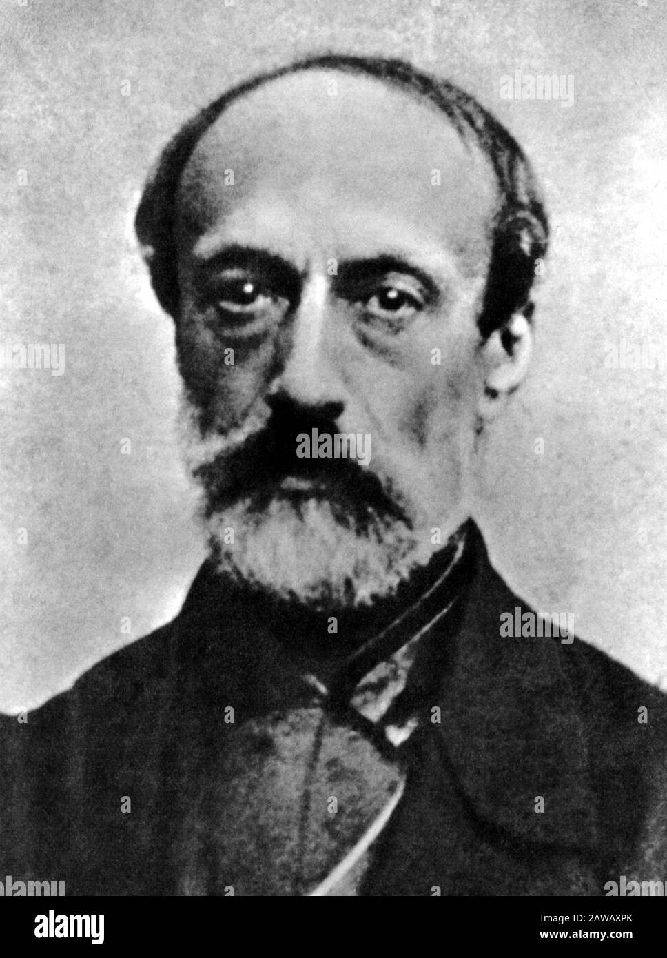1860 Ca: Der italienische Politiker GIUSEPPE MAZZINI (* 1805 in London; † 1872 in London; Foto von D. Lama . - POLITICO - POLITICA - POLITITIC - Unita' d' Italia Stockfoto
