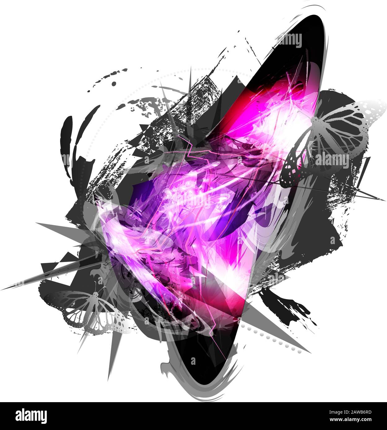 Kreative Vektor-Illustration der abstrakten Kunst Hintergrund mit Grunge-Elementen Stock Vektor