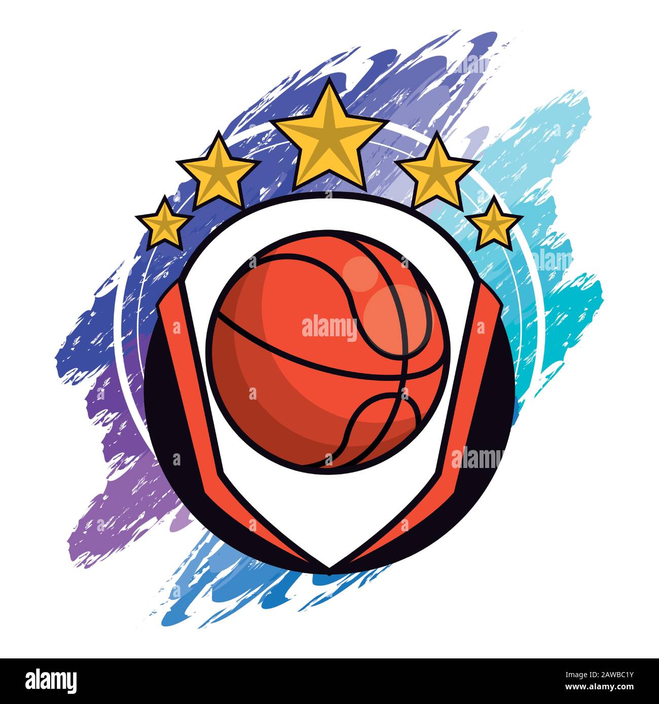 Isoliertes Symbol für Basketballsportausrüstung Stock Vektor