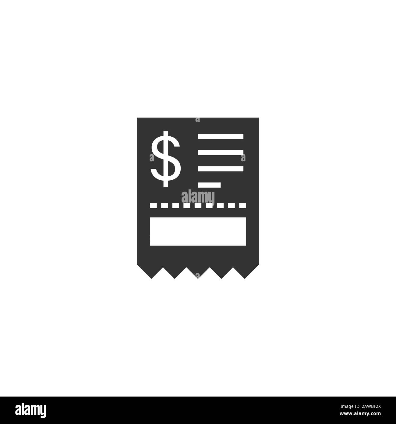 Geld, ob das Symbol im flachen Stil. Scheckheft Vector Illustration auf weißem Hintergrund isoliert. Finanzen gutschein Business Konzept. Stock Vektor