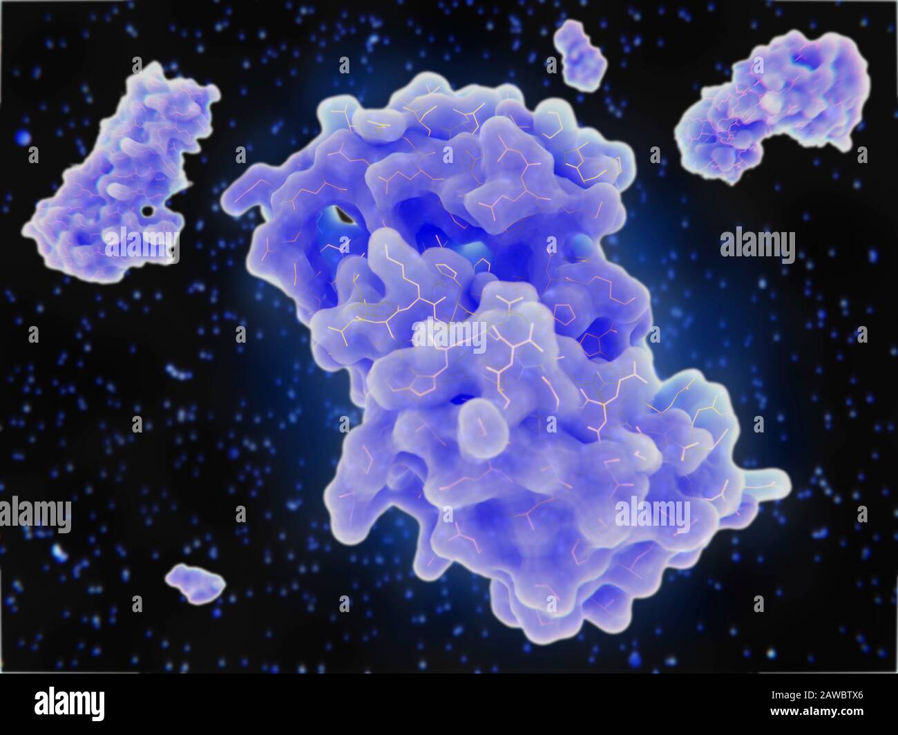 Interleukin 5 Zytokinmoleküle, Abbildung Stockfoto