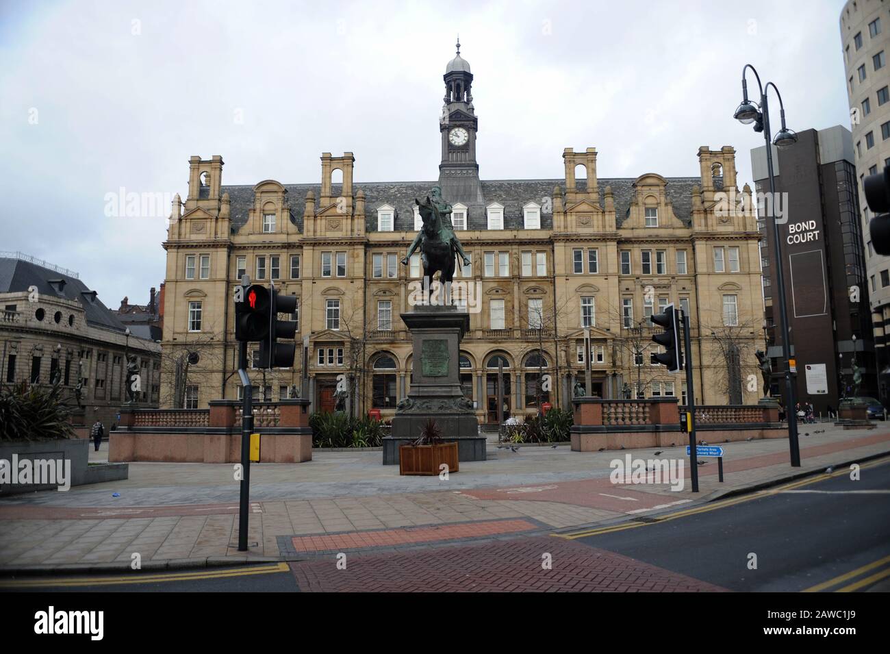 City Square und das alte Postgebäude, Leeds Stockfoto