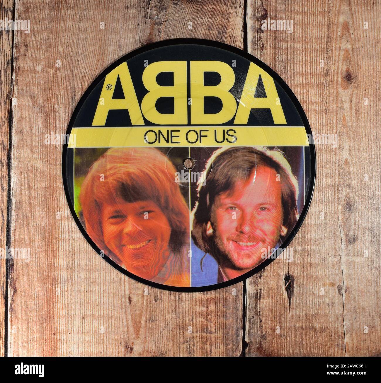Abba Einer von uns - sollte ich lachen oder schreien 7 Zoll Single Stockfoto