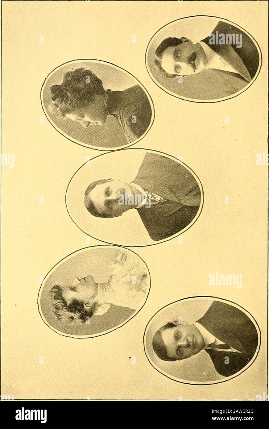 Ravelings. Fakultät Für Wintergarten. T. MERRILL AUSTIN, Direktor des Musikkonservatoriums.A. B. Thiel College, 1882; A. M., ibid, 1888; Absolvent New England Con-Servatory of Music, Boston, 1887; Abschlusskurse unter Ford Sieber und Heinrich Ehrlick, Berlin, Deutschland, 1890-1899. Charles S. Wengerd, Advanced Piano, Harmony and Counterpoint.Graduate Student Northwestern Conservatory of Music; Oberlin Conser-vatory of Music, 1900-1902; studierte in Sterns Conservatory OfMusic, Berlin, Deutschland, 1902-03. Klavier in den Finishing-Klassen von Franz Gruinke, Kontrapunkt andFuge mit Prof. Leowengerd und Voicewi Stockfoto