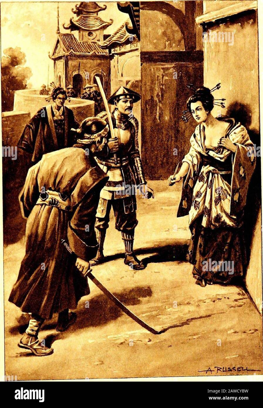 Das Drama, seine Geschichte, Literatur und sein Einfluss auf die Zivilisation. Für Kwasei, die Lieblingskonkubine des Kaiser, damit er sie zu seiner Königin machen kann, und damit eine Zementfreundschaft zwischen den beiden Mächten. Der Kaiser und sein Hof sind von diesem Vorschlag sehr beunruhigt, da Kwasei gerade erwartet wurde, dass er den Thronanwärter der Ming zur Welt brachte. ? Ein verräterischer Minister namedEi Toten drängt auf seine Annahme. General Go Sankeirushes forward und protestiert empört, indem er anordnete, dass die tatarischen Könige Geschenke wegnehmen. Der Tatar en-voy antwortet mit Geist und ist dabei, die imperiale Präsenz zurückzuziehen, wenn Stockfoto