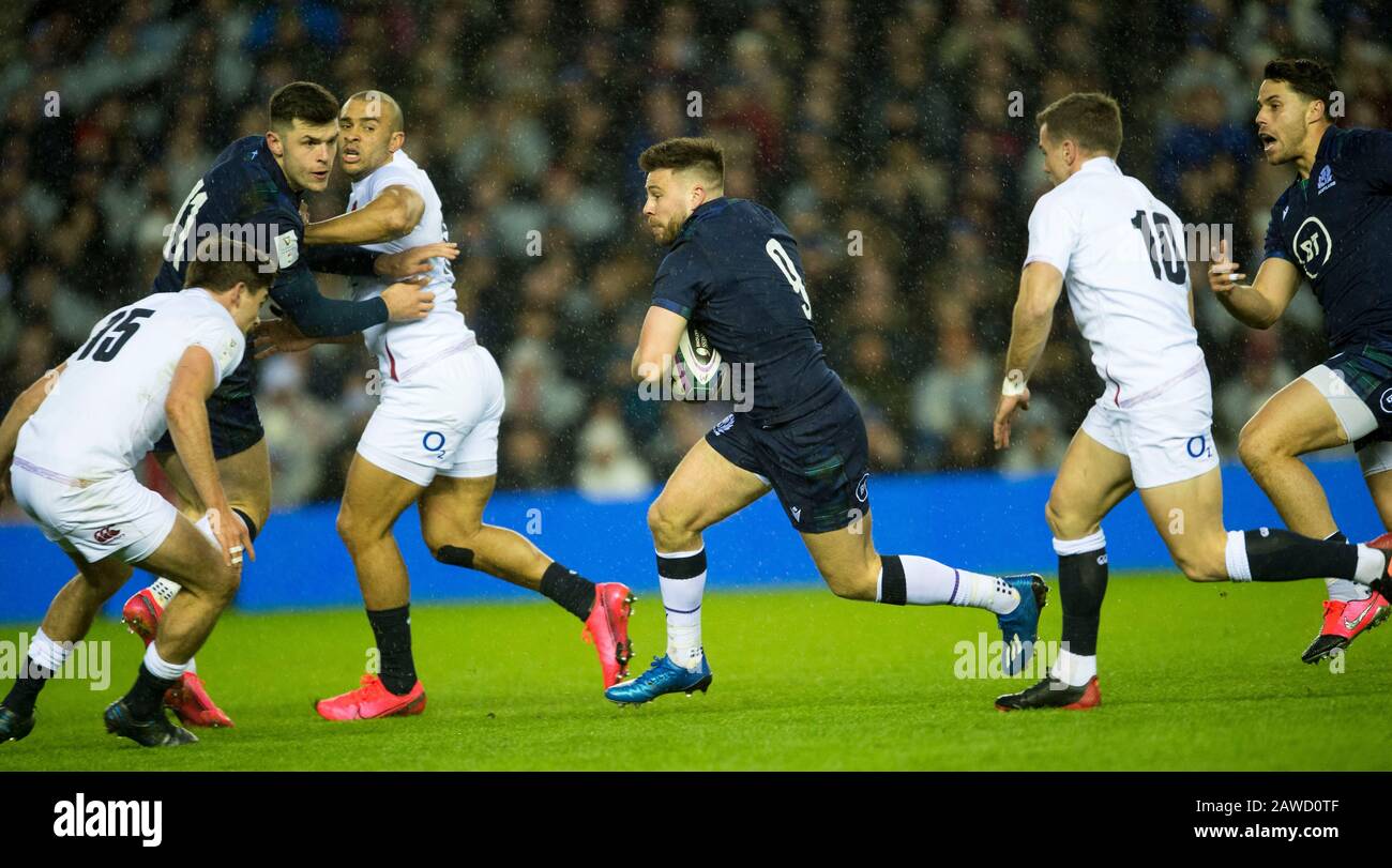 Edinburgh, Schottland, Großbritannien. Februar 2020. Edinburgh, Schottland, Großbritannien. Guinness Six Nations Test: Schottland gegen England. Kredit: Ian Rutherford/Alamy Live News Stockfoto