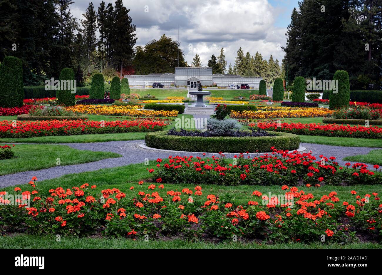 WA17386-00...WASHINGTON - Duncan Garden Area Manito Park in Spokane. Stockfoto