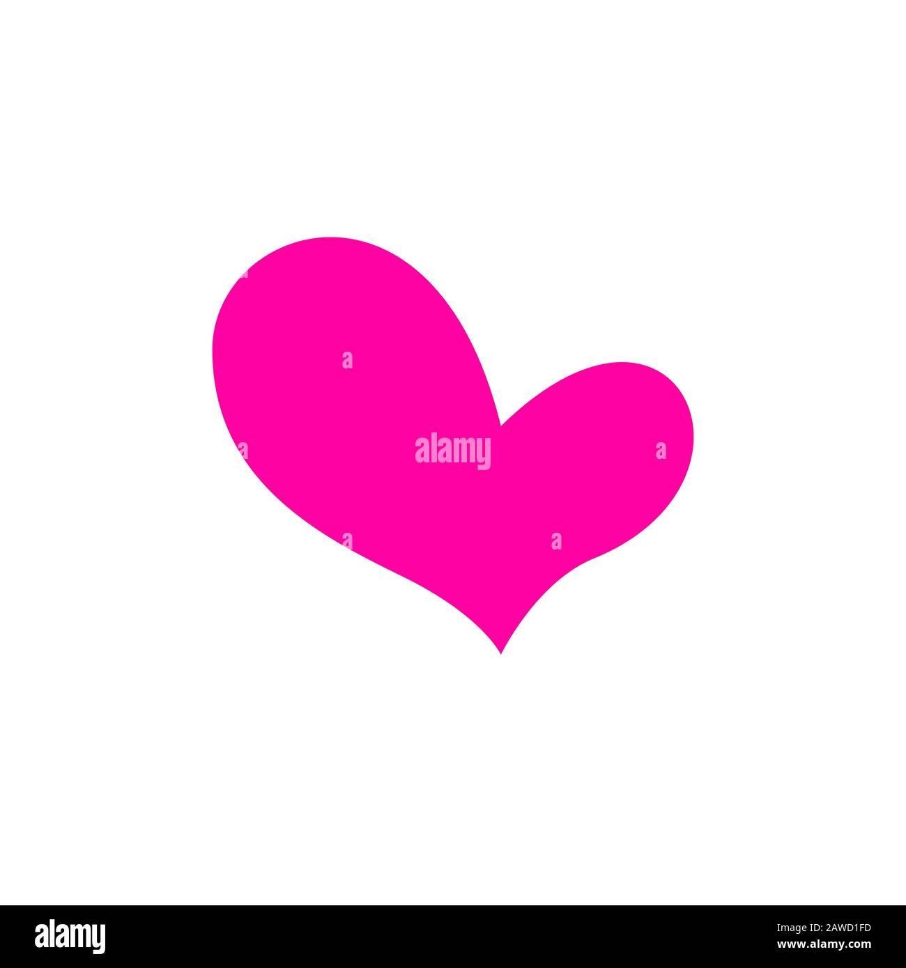 Pinkes Herzsymbol im trendigen, flachen Stil, isoliert auf weißem Hintergrund. Symbol für Ihr Website-Design, Logo, App, UI. Einfaches Vektorelement illusstra Stock Vektor
