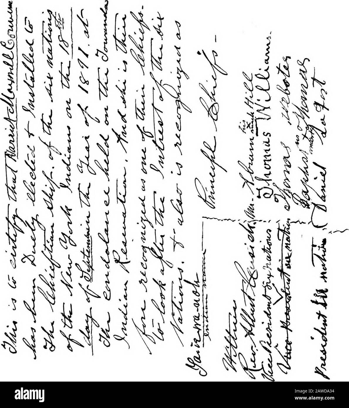 Mythen und Legenden des New Yorker Staates Irokesen wurden nie unterbrünstig und vollständig verstanden. Ich sage, dass man, um sie zu studieren, eine lebenslange Zeit braucht und am Ende des Lebens kaum mit dem Studium begonnen hat. Die Untersuchung der Rasse ist extrem kaleidoskopisch. Youropportunities waren großartig und selten. Sie haben sie gut improvisiert und sind heute die am besten informierte Frau auf dem indischen Lorein Amerika. Frau Converse setzte ihre Studien fort und schrieb viele Interestingartikel über die Indianer und indische Lore für die Zeitungen des Landes. Der Tod von General Parker im Jahre 1895 ^^.s das erste große Sorroww Stockfoto