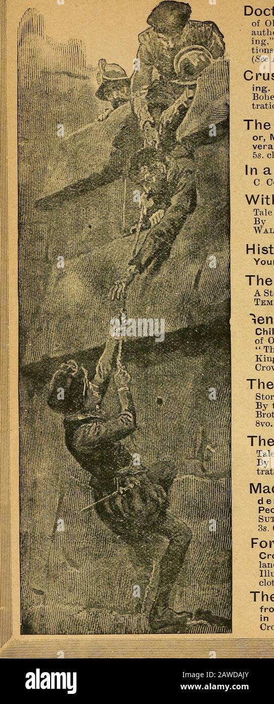 Das Forfar Verzeichnis und Jahrbuch 1899 . HELDEN DER GOODWIN SANDS. Durch den Rev. Thomas Stanley Teeanob, M. A., Chaplain der Missionen zu Seeleuten, Deal. Mit vielen Illustrationen. Krone 8vo. 3s. 6d. Tuch.. Ein Buch, das am meisten Interesse weckt und so anregend ist, wie es lesbar ist.-Schallplatte. Ein Buch, um einen stolz auf seine Landsleute zu machen.-Yorkshire Post. Das PROTOKOLL EINES SKY PILOTEN oder, Work and Adventure rund um die Goodwin Sands. Von Thomas StanleyTeeanoe, M... Kaplan der Missionen für Seeleute, Deal. Mit Illustrationen.Crown 8vo. 3s. QD. Tuch. Ein Buch, das seltsam und feierlich fasziniert. Herr Trean Stockfoto
