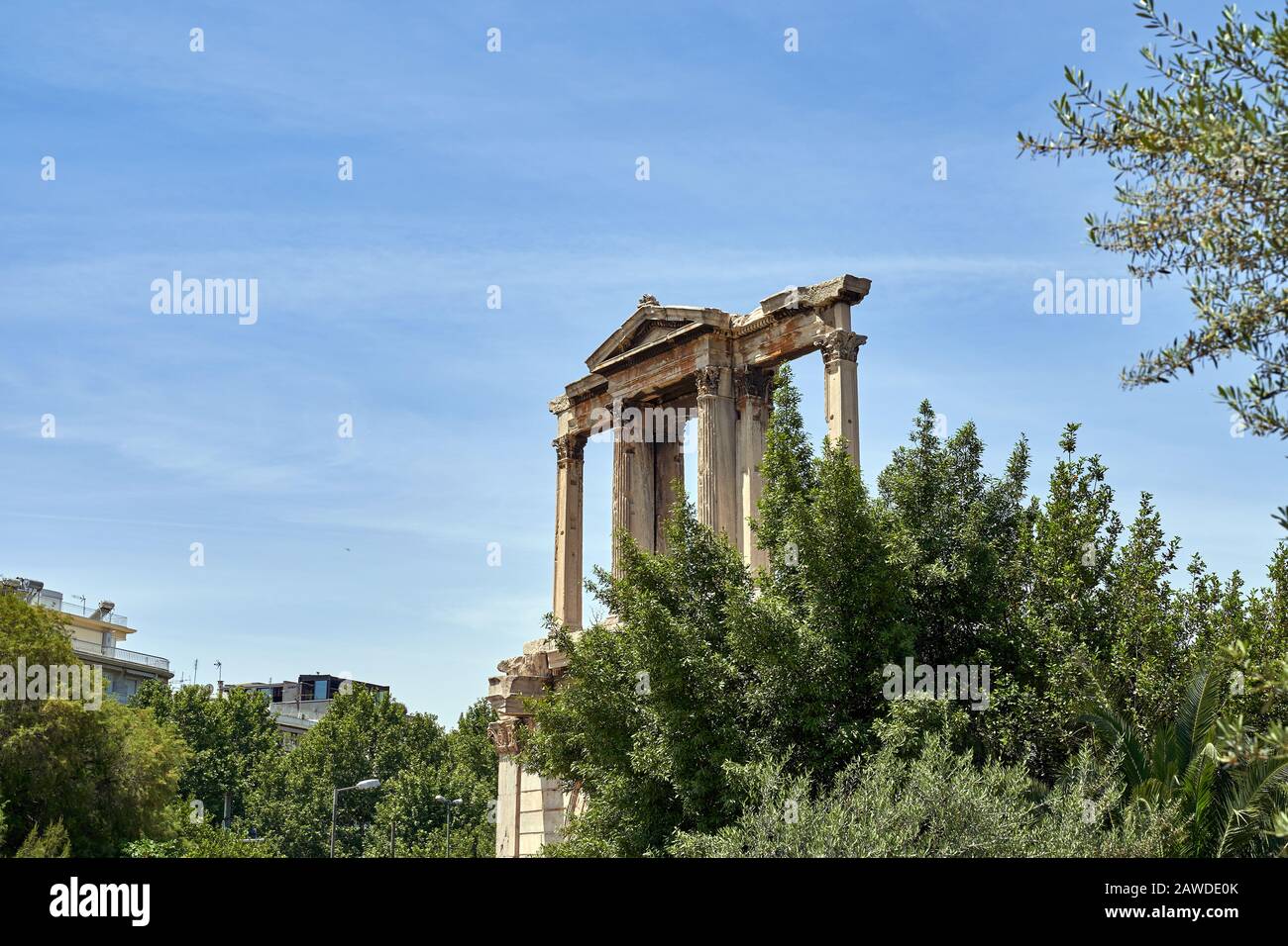 Den Tempel des Olympischen Zeus oder den olympieion oder Spalten des Olympischen Zeus ist ein Monument, das von Griechenland und ein ehemaliger kolossalen Tempel in der Mitte des Th Stockfoto