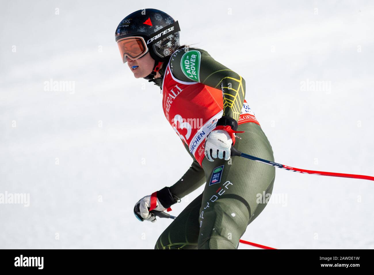 Garmisch Partenkirchen, Deutschland. Februar 2020. : Jacqueline WILES aus den Vereinigten Staaten AT - AUDI FIS-SKI-WELTCUP 2019/20 Womans Downhill - Garmisch Partenkirchen am 8. Februar 2020 in Garmisch Partenkirchen, .(GER OUT) (Foto von Thomas Reiner/ESPA-Images) Credit: European Sports Photographic Agency/Alamy Live News Stockfoto